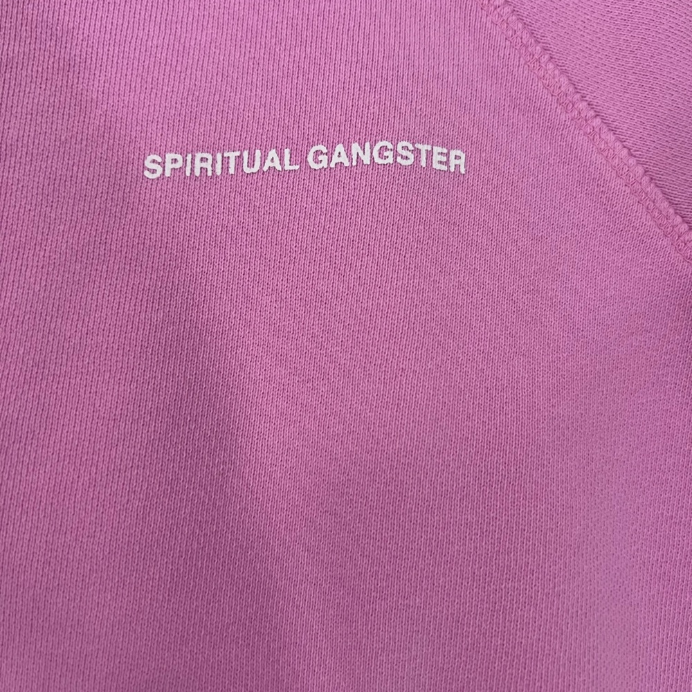 Spiritual Gangster Pink Crewneck Sweatshirt XS flaw - Picture 2 of 8